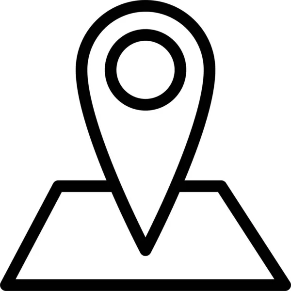 Contactlocatie Kaart Pictogram — Stockvector