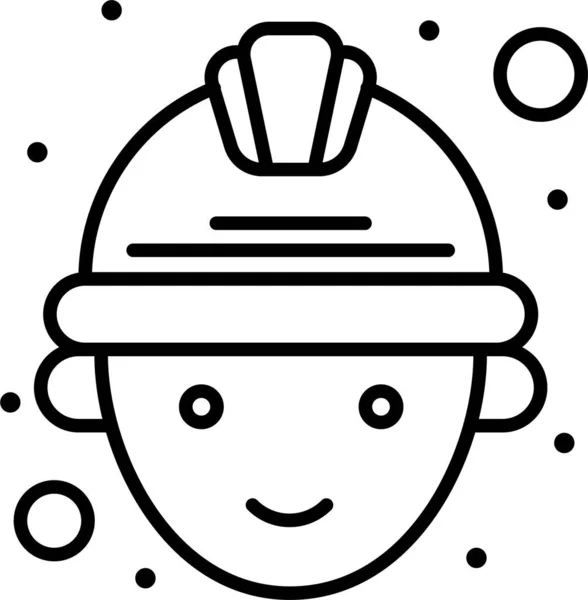 Labour Miner Worker Icon Toolsconstruction Category — Vetor de Stock