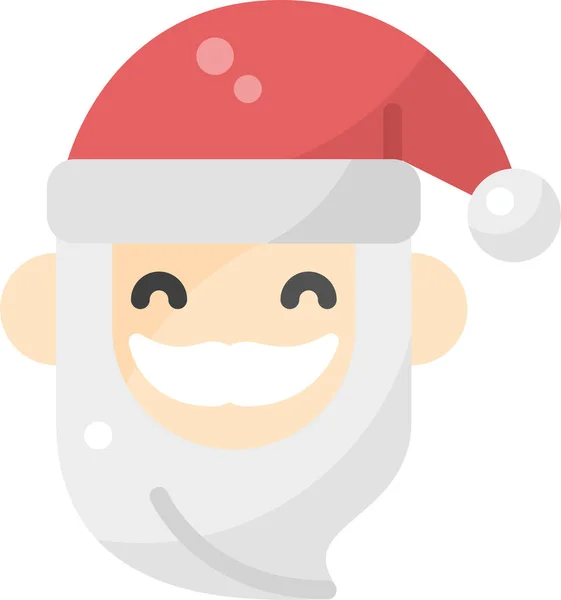Icône Noël Avatar Claus Dans Style Plat — Image vectorielle