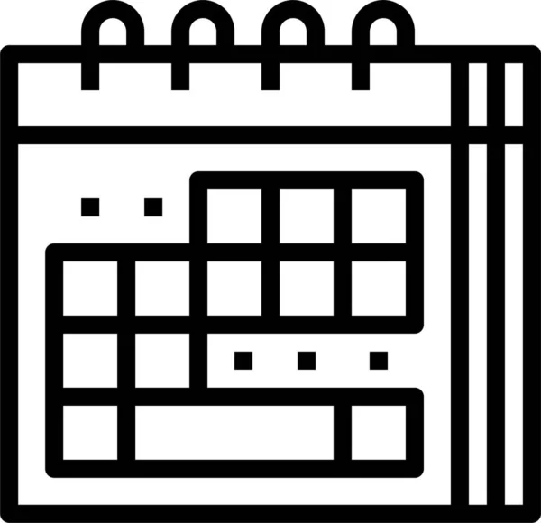 Иконка Календарной Даты Категории Управление Бизнесом — стоковый вектор
