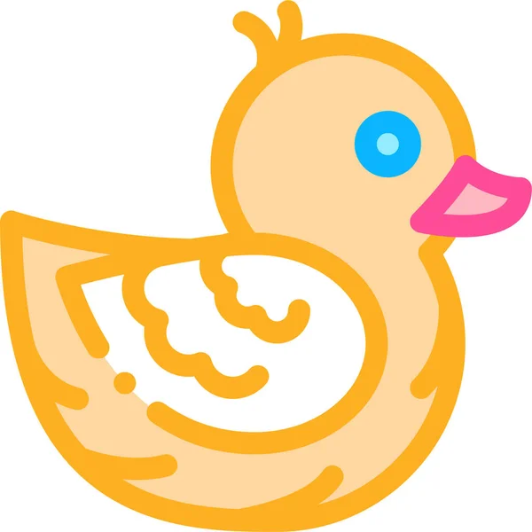 Bathing Bathrobe Duck Icon — Stock Vector