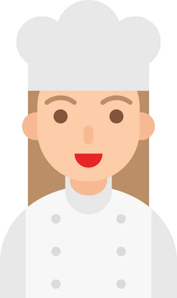 Avatar Chef Cocinero Icono — Vector de stock