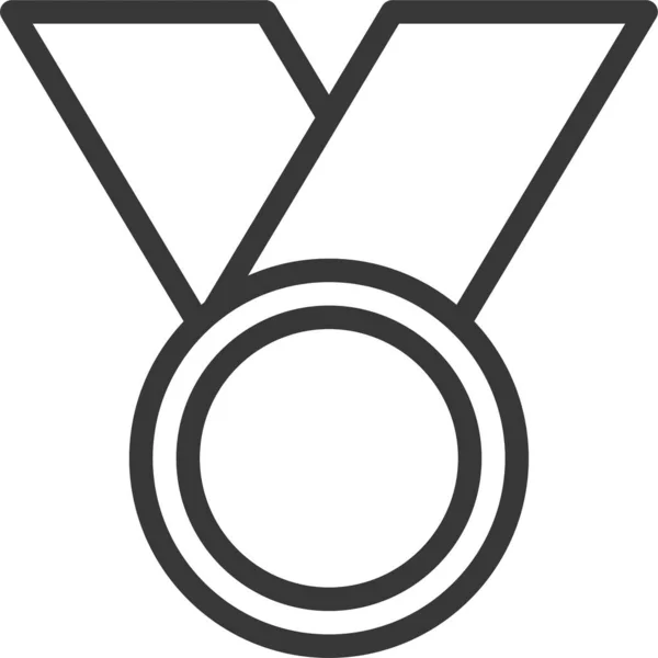 Icono Medalla Bola Premio Estilo Esquema — Archivo Imágenes Vectoriales