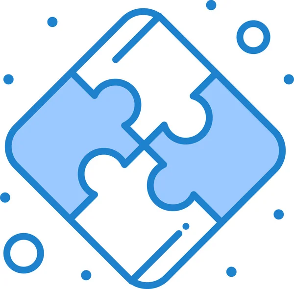 Puzzle Strategy Teamwork Icon — Vettoriale Stock