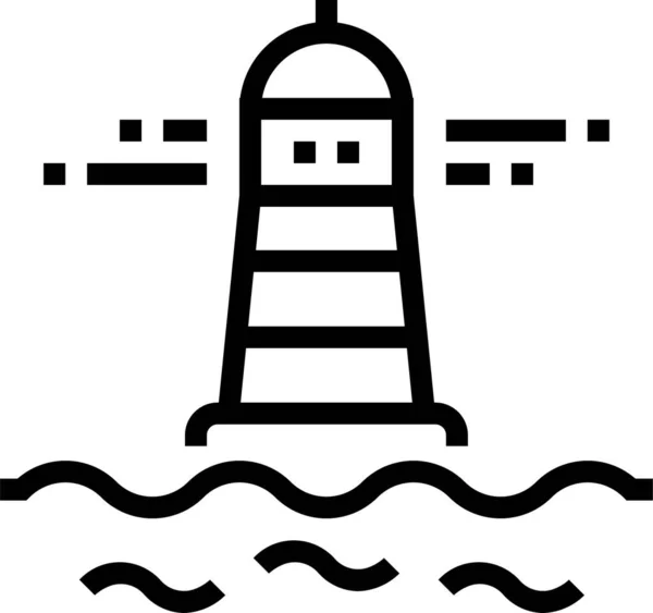 Buoy Redbuoy Sos Icon Outline Style — Stock Vector