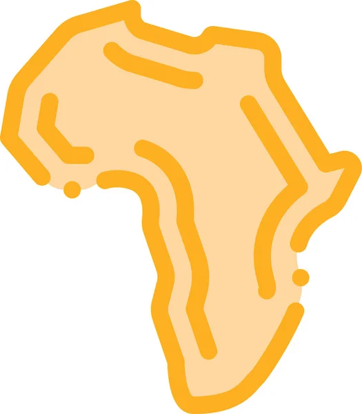 Африканский Африканский Континент Икона Filledoutline Стиле — стоковый вектор