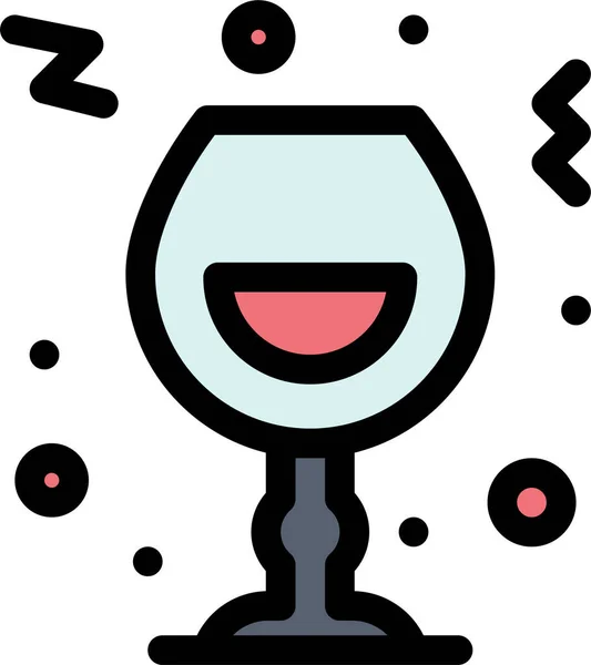 Celebration Glass Night Icon — Stock Vector