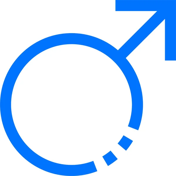 Careers Gender Male Icon Outline Style — Vetor de Stock