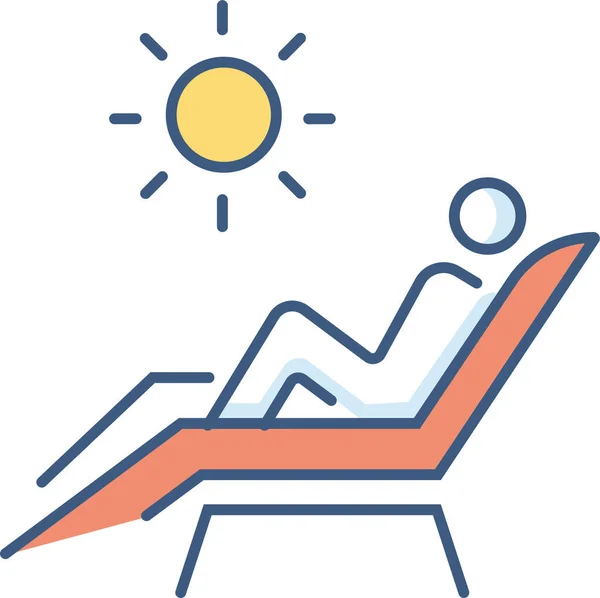 Holiday Summer Sun Icon — Vetor de Stock