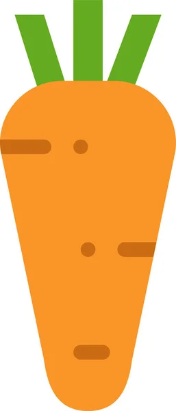 Морковь Здоровую Иконку Плоском Стиле — стоковый вектор