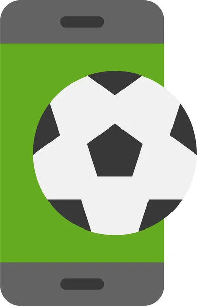 Телефон Футбольний Значок Плоскому Стилі — стоковий вектор