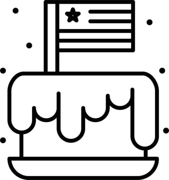 Torta Festival Icona Indipendenza Indipendenzacategoria Ayus — Vettoriale Stock