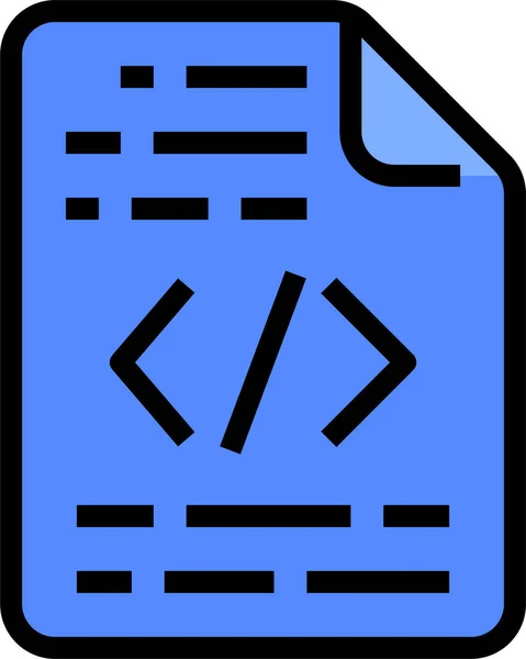Icono Programación Lenguaje Codificación Estilo Filledoutline — Archivo Imágenes Vectoriales