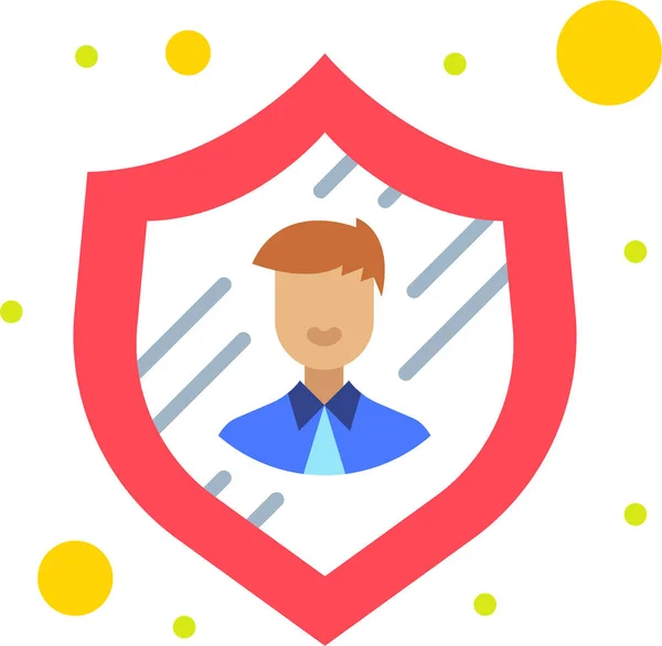 Icono Seguridad Los Empleados Categoría Gestión Empresarial — Vector de stock