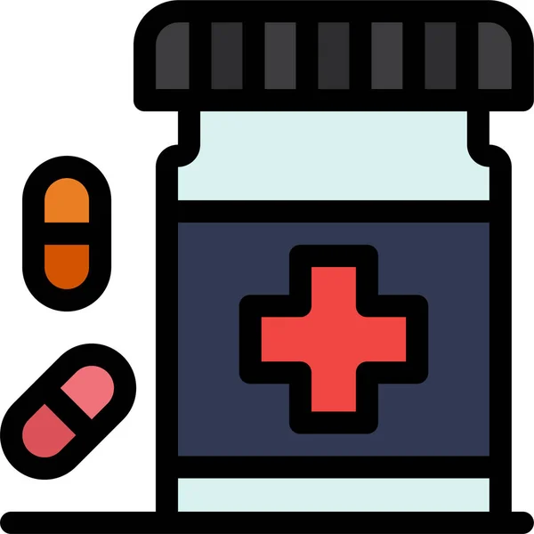 Bouteille Maladie Médicaments Icône — Image vectorielle