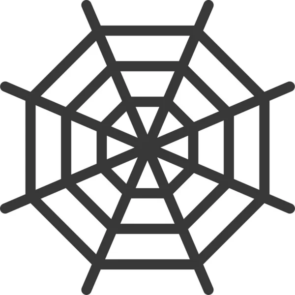 Spinnweben Spinnennetz Ikone Soliden Stil — Stockvektor