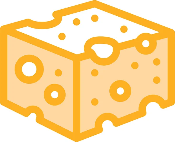 Bar Bread Cheese Icon — Stock vektor