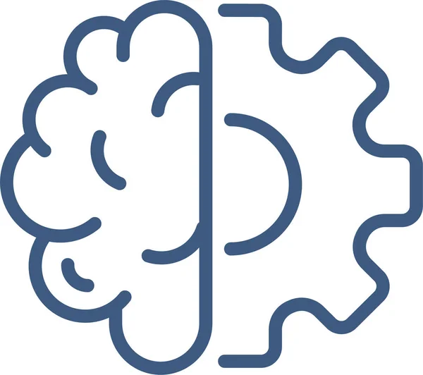Artificiell Hjärnintelligens Ikon — Stock vektor