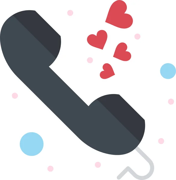 Chamar Ícone Amor Comunicação Categoria Loveromance — Vetor de Stock