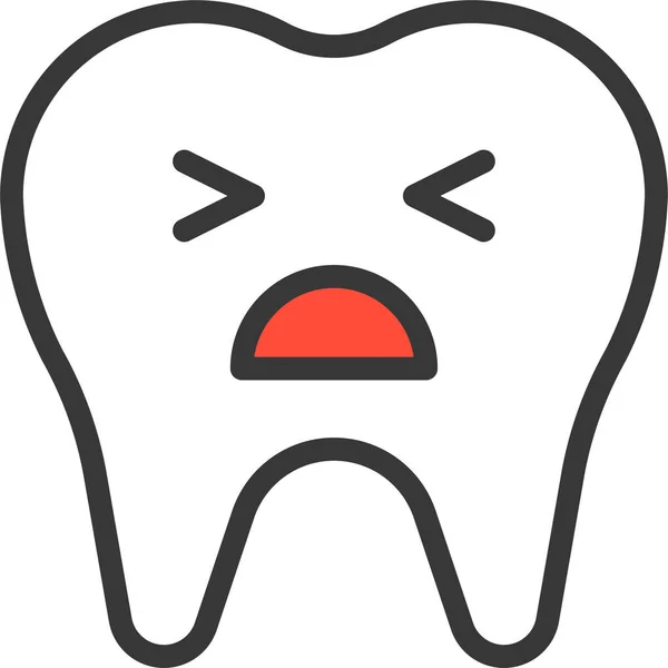 Dente Ícone Web Ilustração Simples —  Vetores de Stock