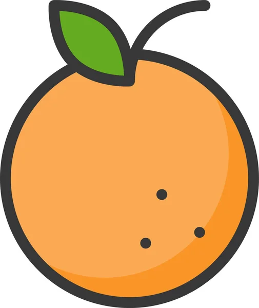 Meyve Portakalı Yemek Simgesi Dolgulu Ana Hatlarıyla — Stok Vektör