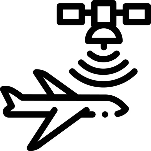 Ícone Navegação Controle Aéreo —  Vetores de Stock