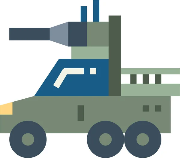 Ícone Transporte Tanque Militar — Vetor de Stock