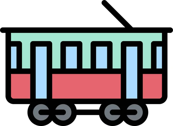 Icône Transport Tramway Été Dans Catégorie Été — Image vectorielle