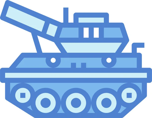 Militair Tanktransport Icoon — Stockvector