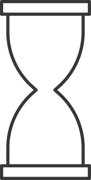 Clock Hourglass Time Icon Outline Style — Stock Vector