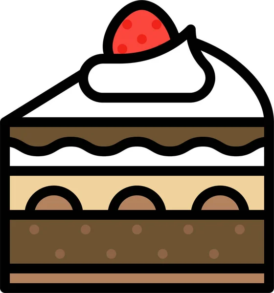 Икона Кофе Пекарни Торт Категории Пищевые Напитки — стоковый вектор