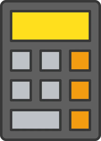 Calculation Calculator Education Icon Filledoutline Style — Vetor de Stock