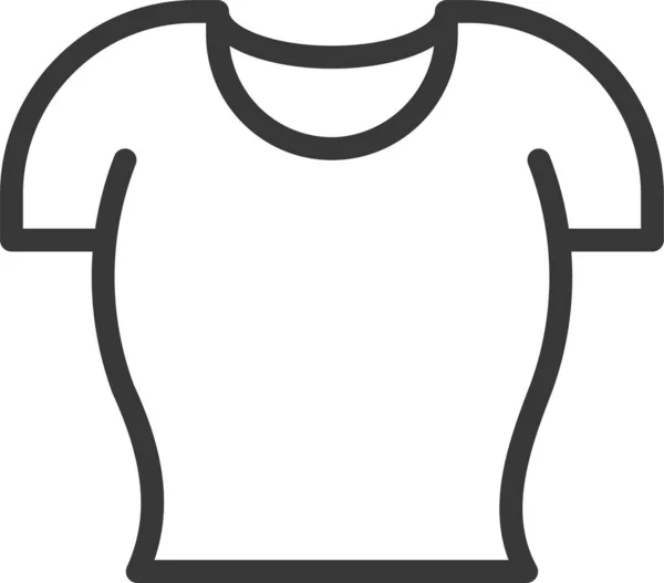 Ropa Moda Icono Femenino Estilo Del Esquema — Vector de stock