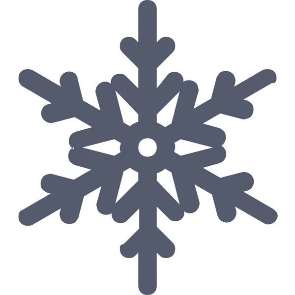 Vánoční Ikona Sněhu Vyplněném Stylu Obrysu — Stockový vektor