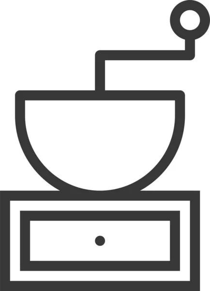 Molinillo Cocina Icono Los Utensilios Cocina Estilo Del Esquema — Archivo Imágenes Vectoriales