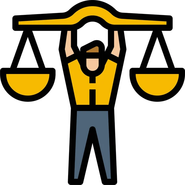 Avatar Employee Law Icon Filledoutline Style — Vetor de Stock