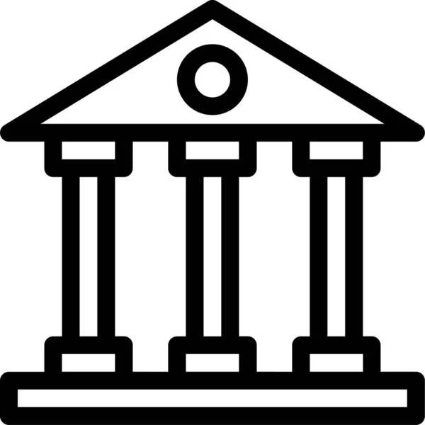 Columnas Icono Bancario — Archivo Imágenes Vectoriales