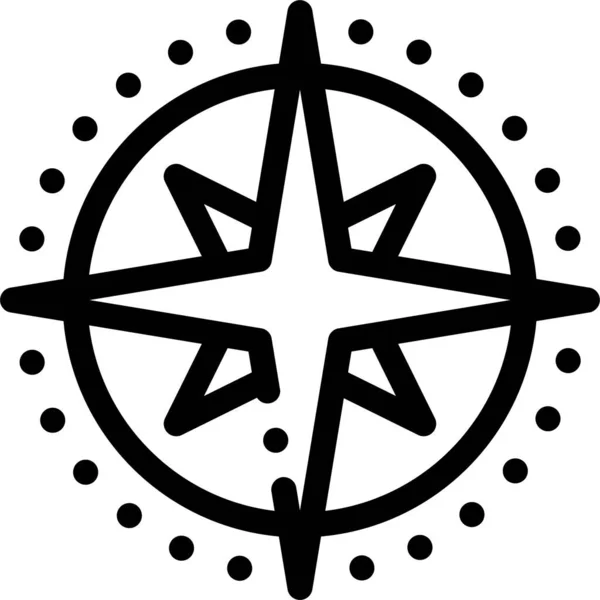 Building Compass Control Icon — Vetor de Stock