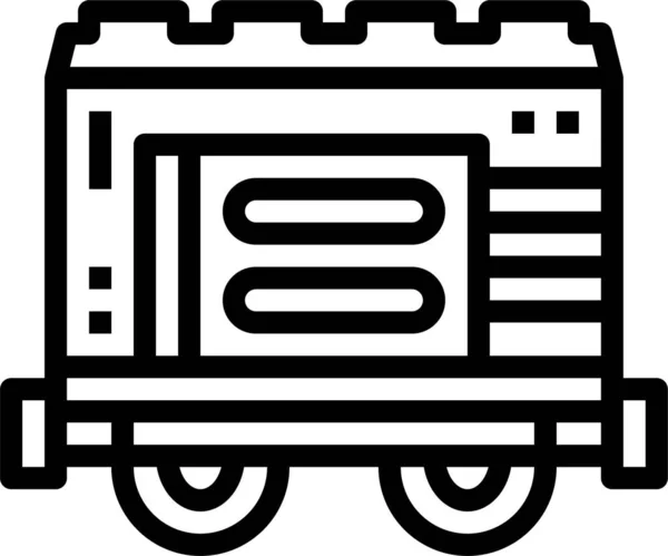 Ikone Der Öffentlichen Eisenbahn — Stockvektor