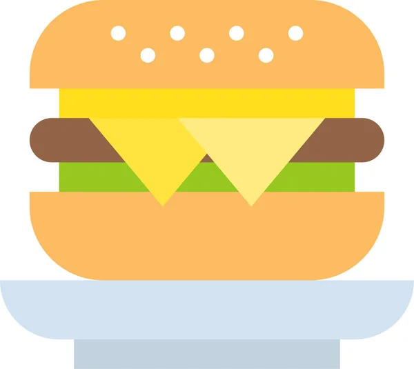 Fast Food Ikone Flachen Stil — Stockvektor