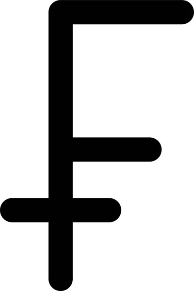 Currency Sign Currency Symbol Francs Icon — Vetor de Stock
