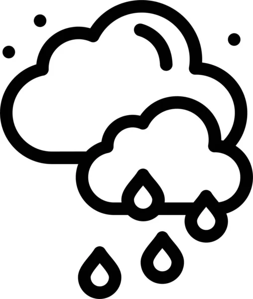 Chmura Deszczowa Ikona Pogody — Wektor stockowy