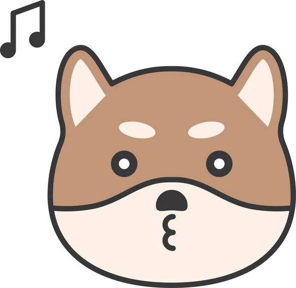 Zwierząt Pies Emoji Ikona Filledoutline Stylu — Wektor stockowy
