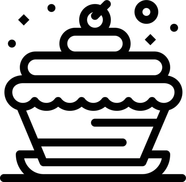 パン屋さんの誕生日キャンドルのアイコン — ストックベクタ
