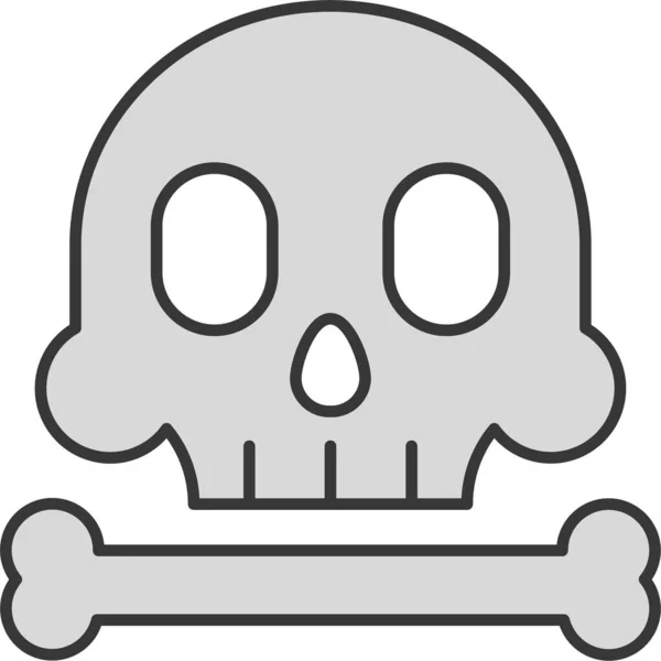Bone Danger Nautical Icon Filledoutline Style — Stock Vector