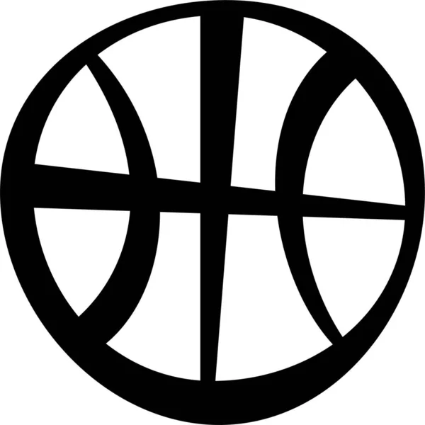 Top Basketbol Oyunu Simgesi Çizimi Biçiminde — Stok Vektör
