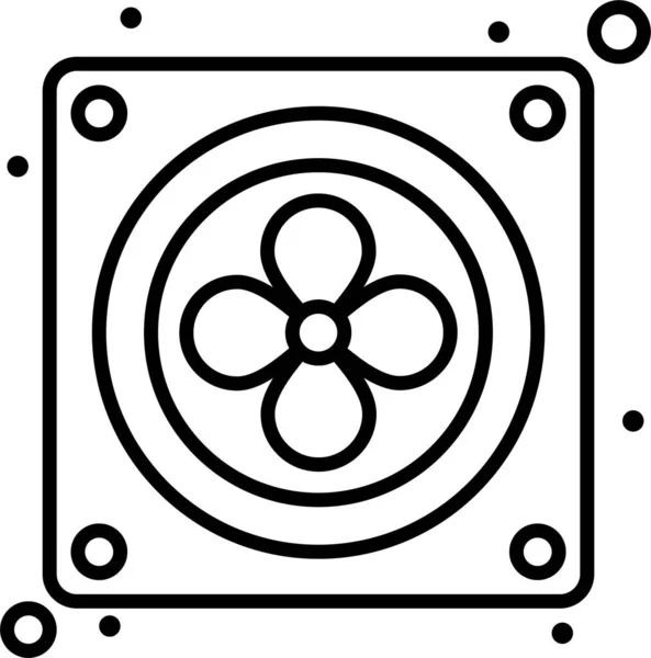 Computer Fan Hardware Icon Computerhardware Category — Stock vektor