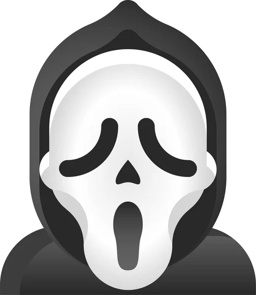 Awatar Halloween Straszna Ikona Maski Gładkim Stylu — Wektor stockowy