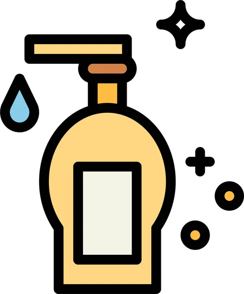 Cleaning Liquid Soap Icon Filledoutline Style — Stock Vector