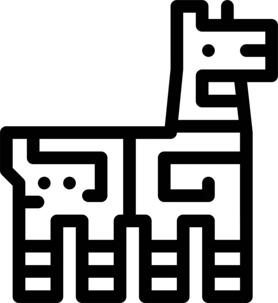 Animal Antiguo Icono Azteca — Archivo Imágenes Vectoriales